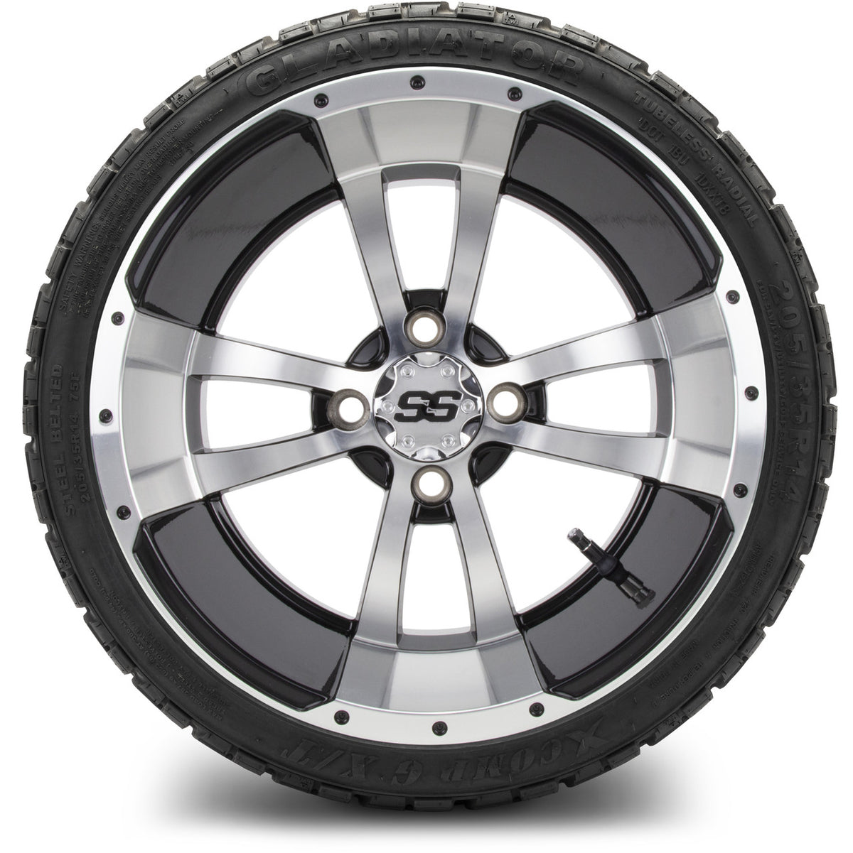 MODZ® 14" Storm Trooper Machined Black Wheels & Off-Road Tires Combo