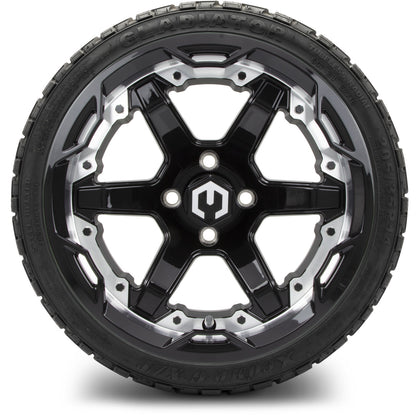 MODZ® 14" Gladiator Machine & Black Wheels and Off-Road Tires Combo