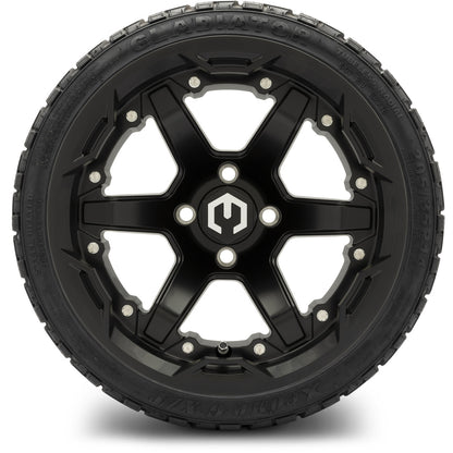 MODZ® 14" Gladiator Matte Black Wheels and Off-Road Tires Combo