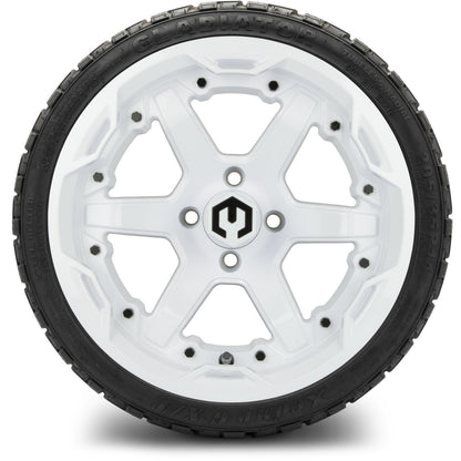 MODZ® 14" Gladiator Glossy White Wheels & Off-Road Tires Combo