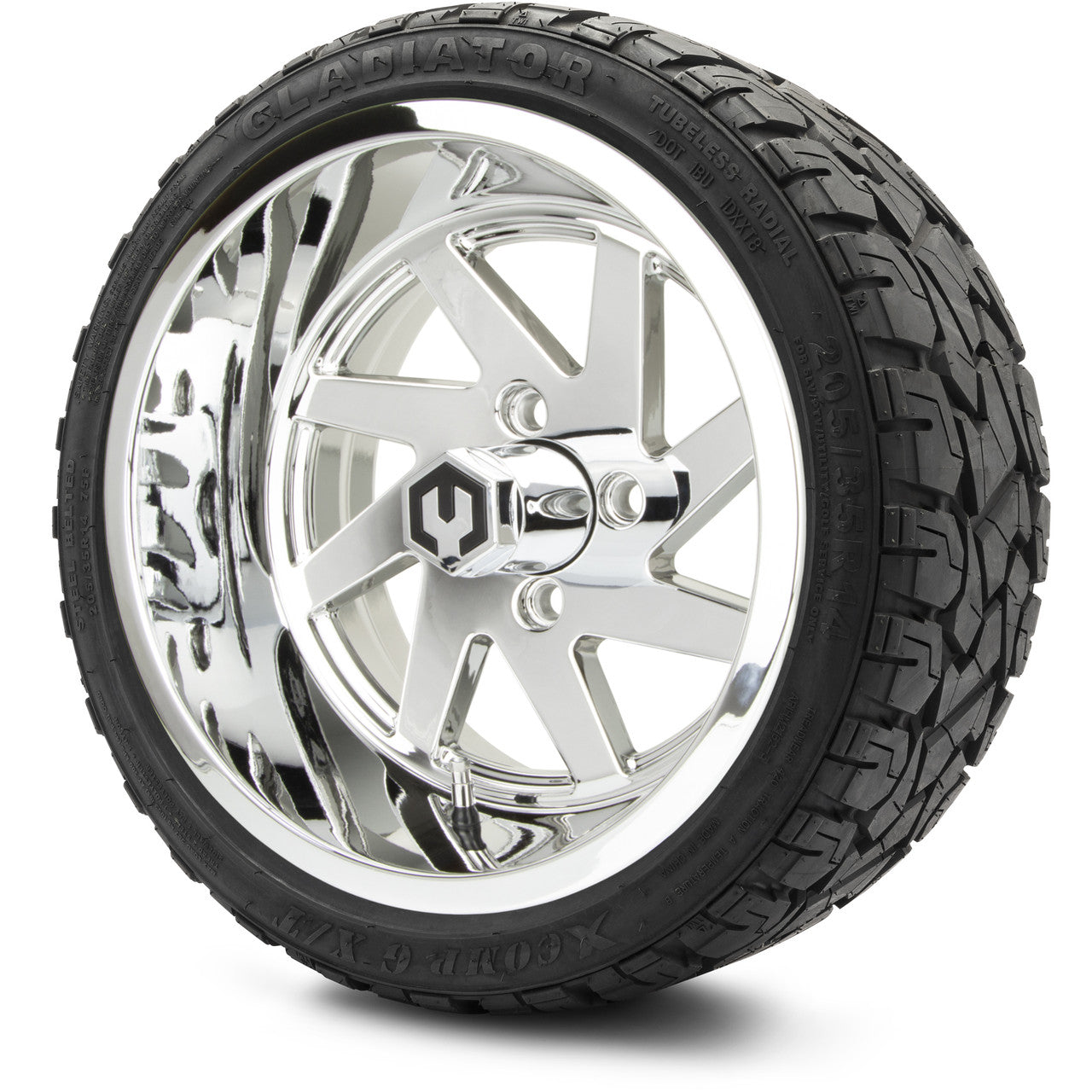 MODZ® 14" Fury Chrome Wheels & Off-Road Tires Combo