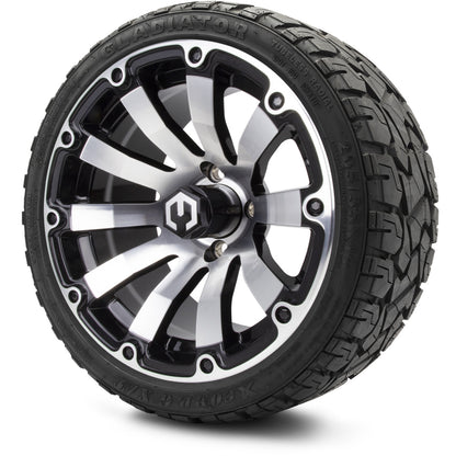 MODZ® 14" Bomber Machined Black Wheels & Off-Road Tires Combo