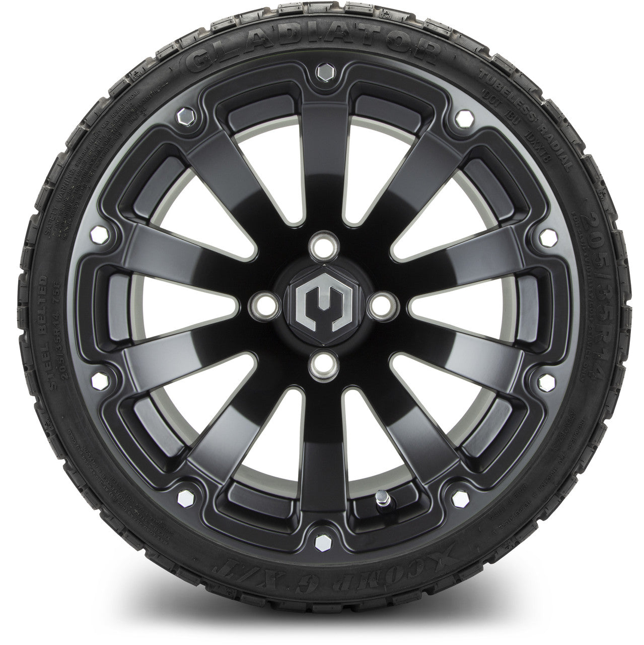 MODZ® 14" Bomber Matte Black Wheels & Off-Road Tires Combo
