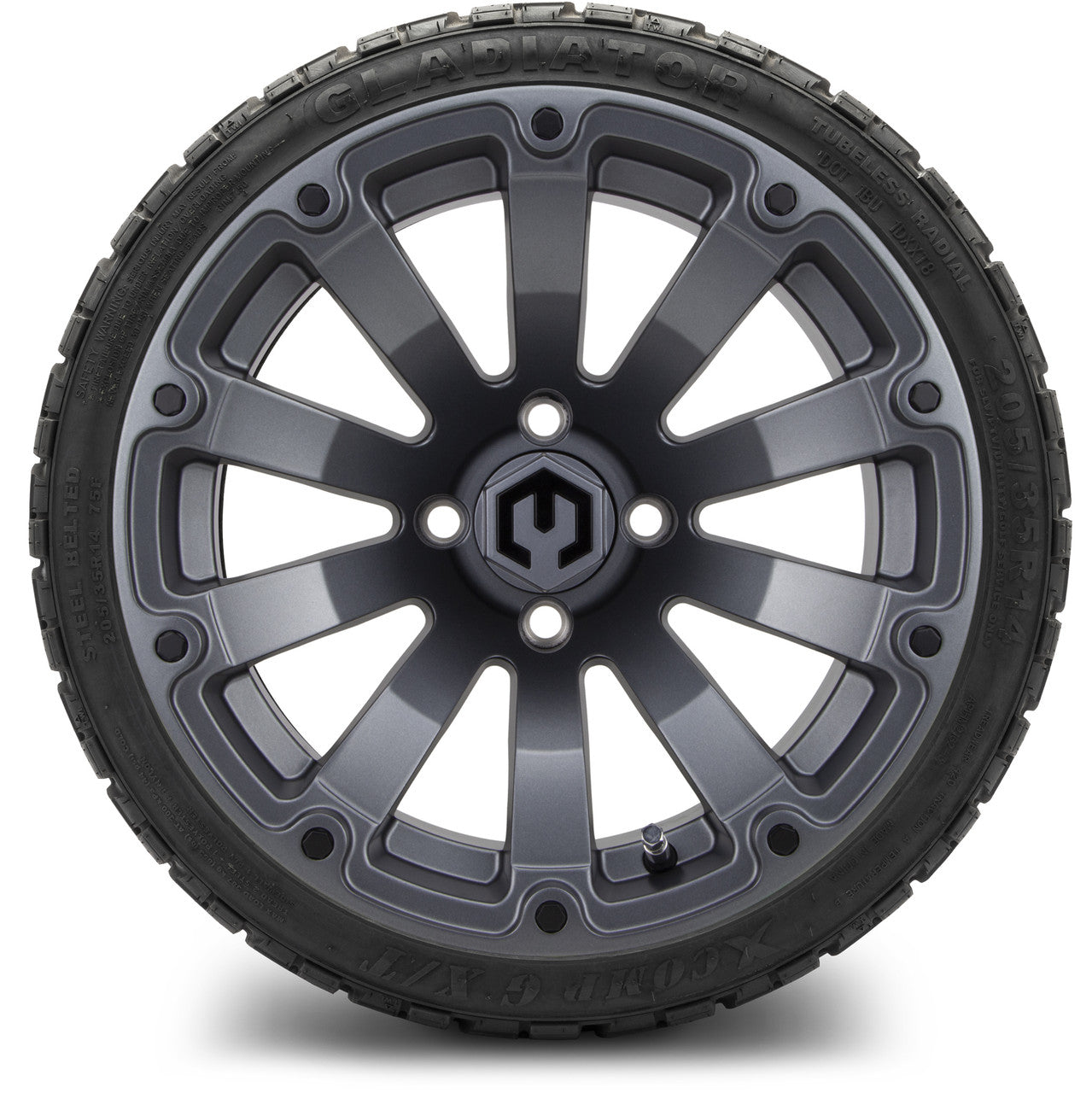 MODZ® 14" Bomber Matte Gunmetal Wheels & Off-Road Tires Combo