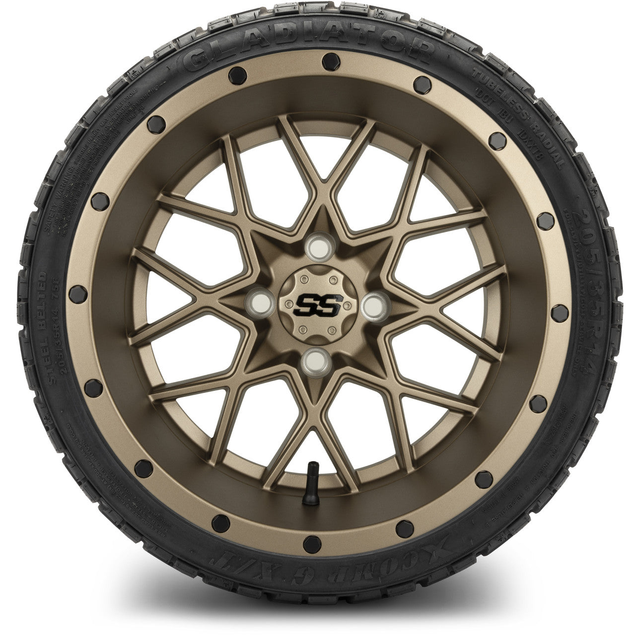 MODZ® 14" Vortex Matte Bronze Wheels & Off-Road Tires Combo
