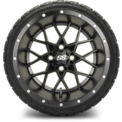 MODZ® 14" Vortex Matte Black Wheels & Off-Road Tires Combo