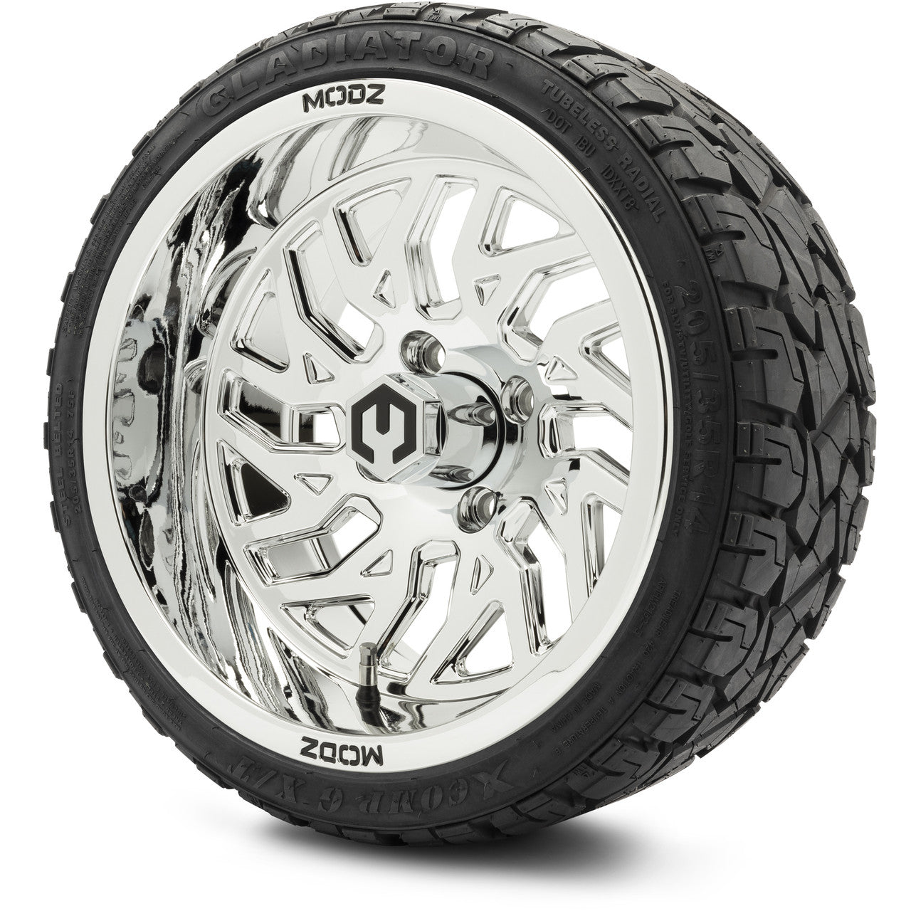 MODZ® 14" Carnage Chrome Wheels & Off-Road Tires Combo