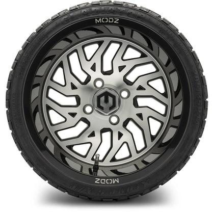 MODZ® 14" Carnage Machined Black Wheels & Off-Road Tires Combo