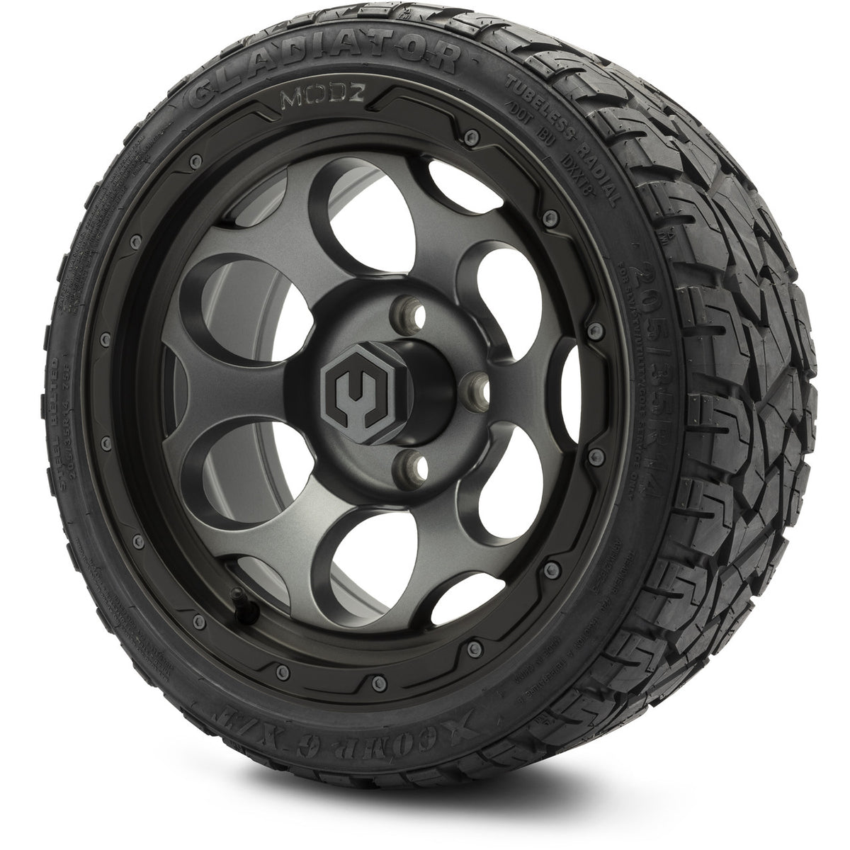 MODZ® 14" Militia Gunmetal Wheels & Off-Road Tires Combo