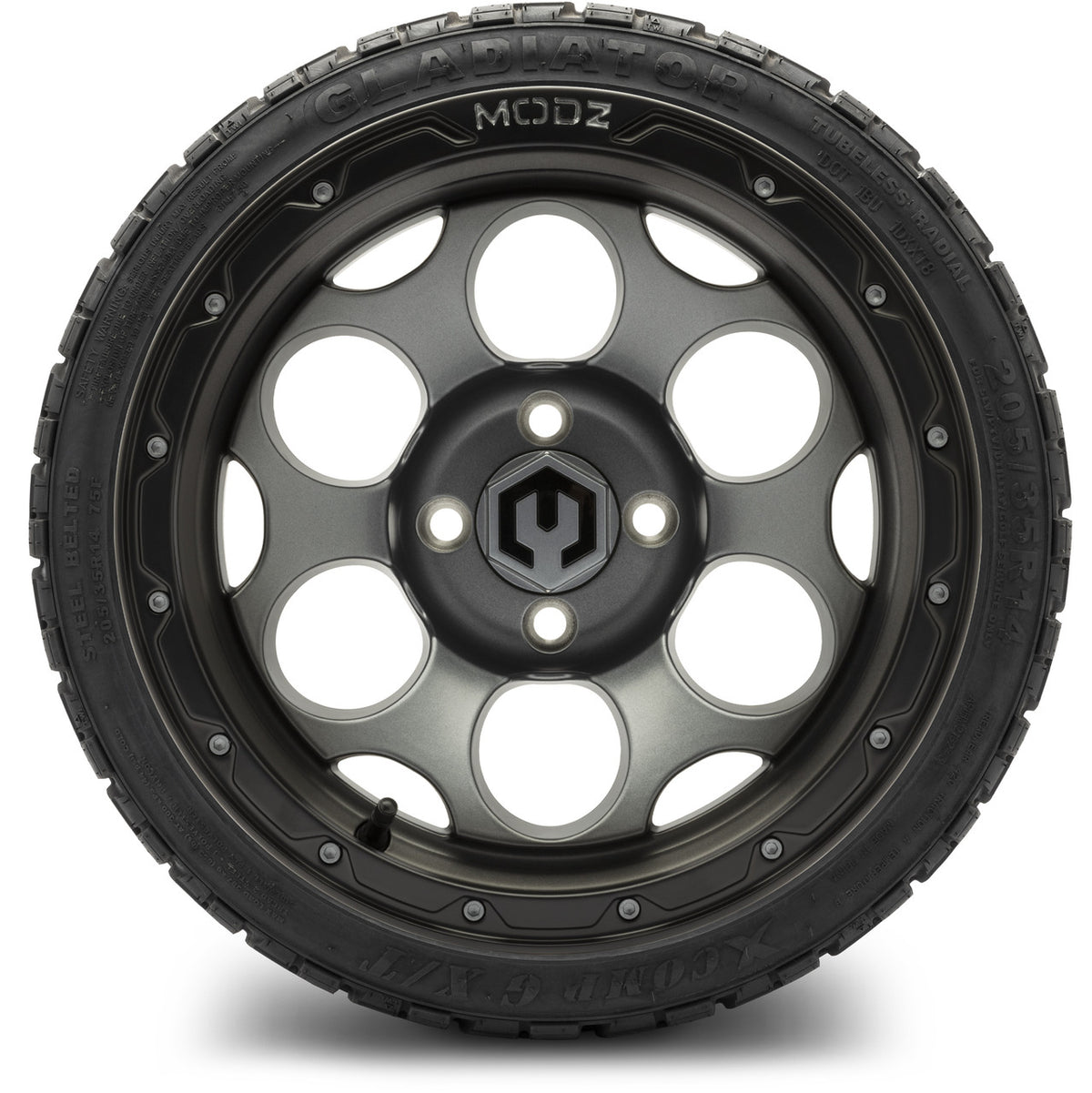 MODZ® 14" Militia Gunmetal Wheels & Off-Road Tires Combo