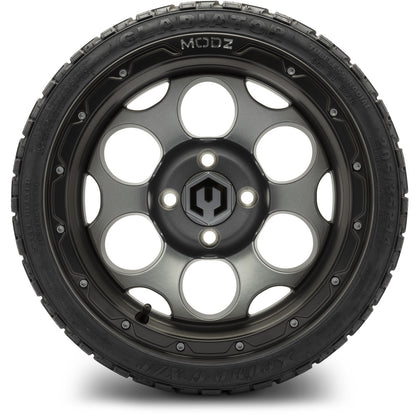 MODZ® 14" Militia Gunmetal Wheels & Off-Road Tires Combo