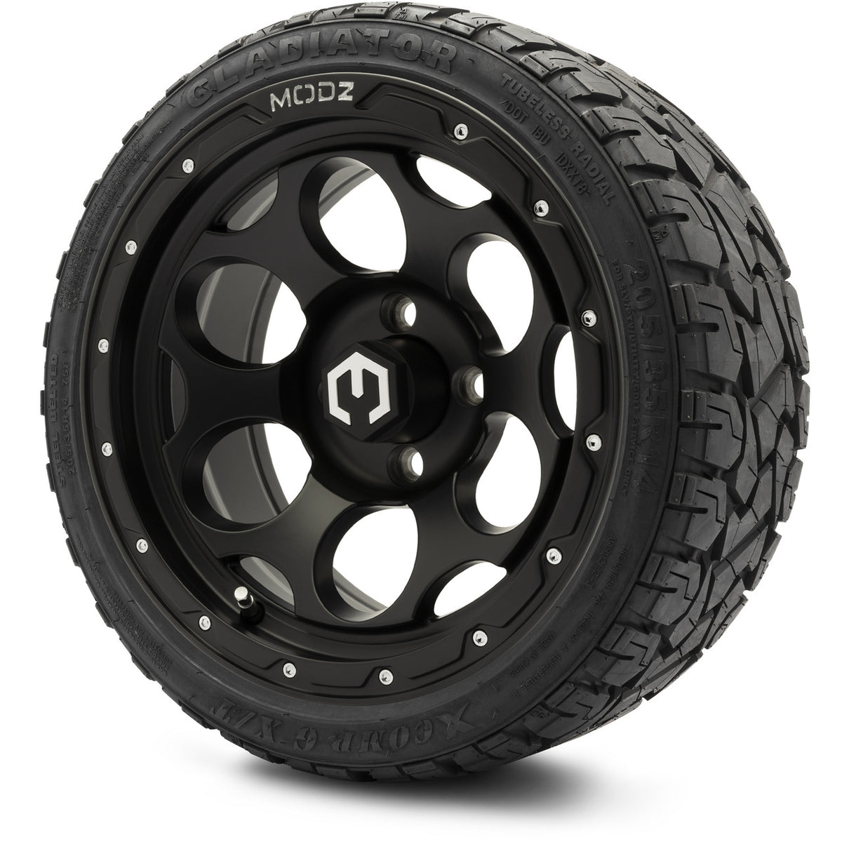 MODZ® 14" Militia Matte Black Wheels & Off-Road Tires Combo