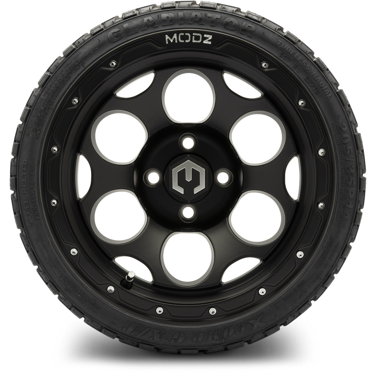 MODZ® 14" Militia Matte Black Wheels & Off-Road Tires Combo