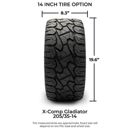 MODZ® 14" Renegade Matte Bronze Wheels & Off-Road Tires Combo