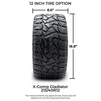 MODZ® 12" Bomber Matte Bronze Wheels & Off-Road Tires Combo