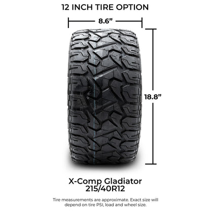MODZ® 12" Tempest Gunmetal Wheels & Off-Road Tires Combo