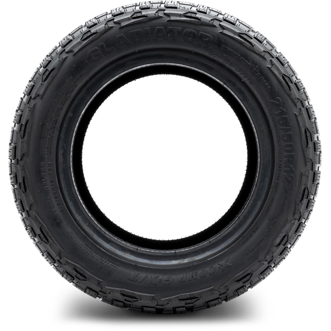 Xcomp® Gladiator 215x50-R12 Steel Belt Radial Golf Cart Tire