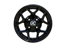 GC Modified YUCCA 12x7 Gloss Black Golf Cart Wheel
