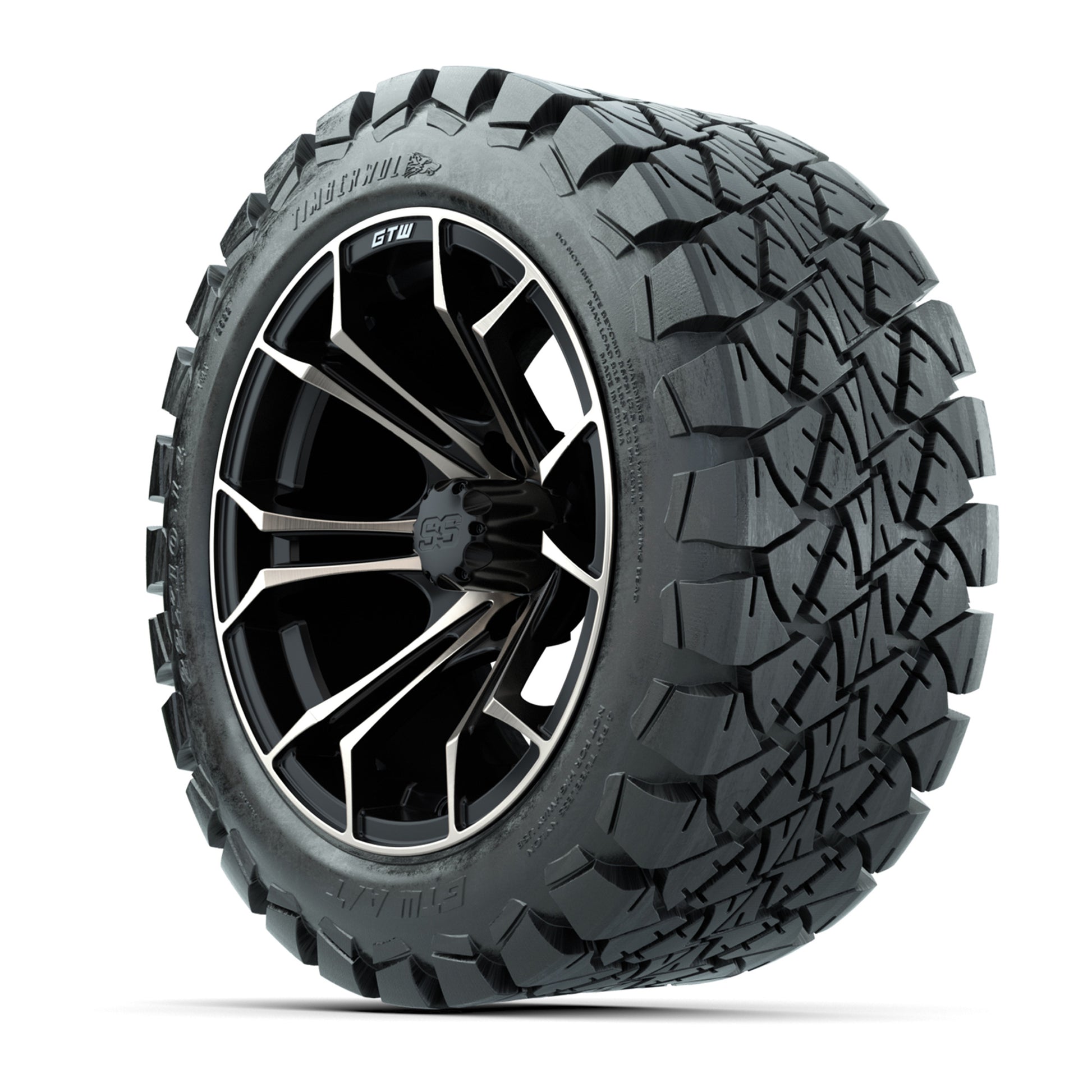 GTW Spyder Bronze/Matte Black 14 in Wheels with 22x10-14 GTW Timberwolf All-Terrain Tires – Full Set