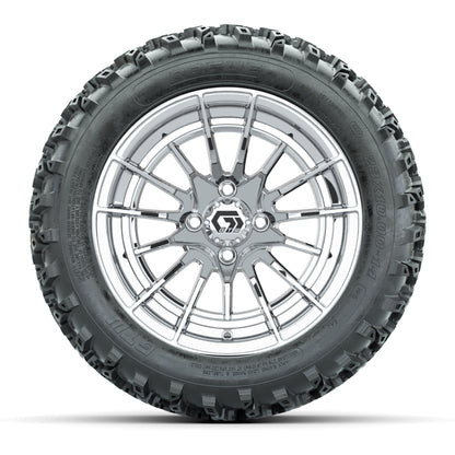 GTW® Boost Chrome 14 in Wheels with 23X10-14 Rogue All-Terrain Tires – Full Set