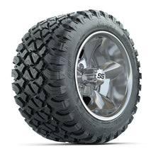 GTW® Godfather Chrome 12 in Wheels with 22X11-R12 Nomad Steel Belt Radial All-Terrain Tires – Full Set