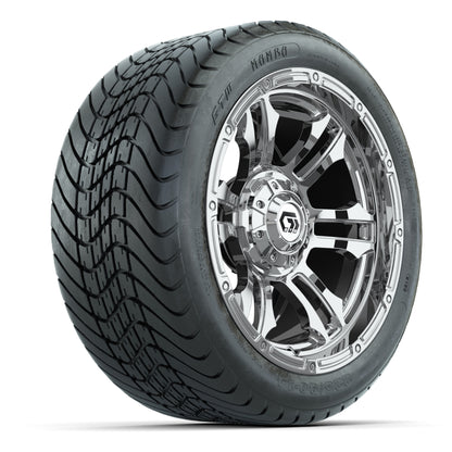 GTW Shogun Chrome 14 in Wheels with 225/30-14 Mamba Street Tires – Full Set