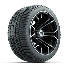GTW Spyder Machined and Black 12 in Wheels with 18in Fusion Street Tires – Set of 4