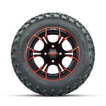 GTW Spyder Red/Black 12 in Wheels with 22x11.00-12 Rogue All Terrain Tires – Full Set