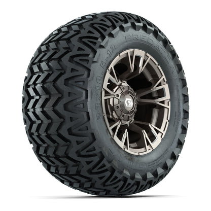 GTW® Vandal Bronze/Machined 12 in Wheels with 23X10.5-12 Predator All-Terrain Tires – Full Set