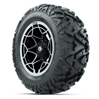 GTW Nexus Black/Silver 14 in Wheels with 25x10-14 Barrage Mud Tires – Full Set