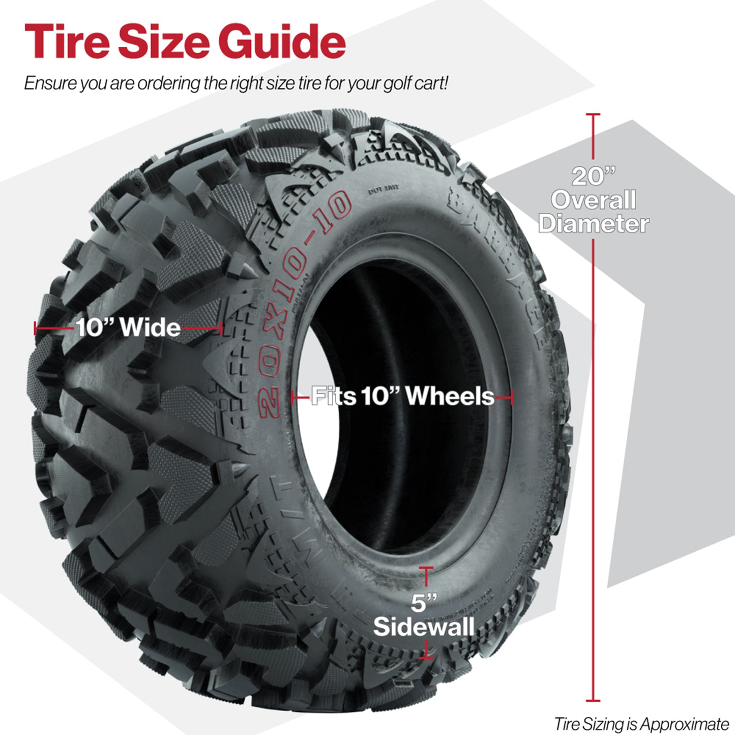 20x10-10 GTW® Barrage Mud Tire