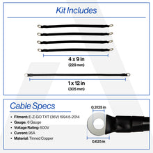 EZGO TXT 6-Gauge Battery Cable Set (Years 1994.5-2014)