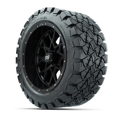 Set of (4) 14 in GTW Vortex Wheels with 22x10-14 GTW Timberwolf All-Terrain Tires