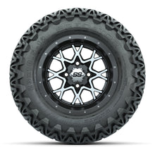 GTW® Vortex 2 Matte Gray/Machined 12 in Wheels with 23X10.5-12 Predator All-Terrain Tires – Full Set