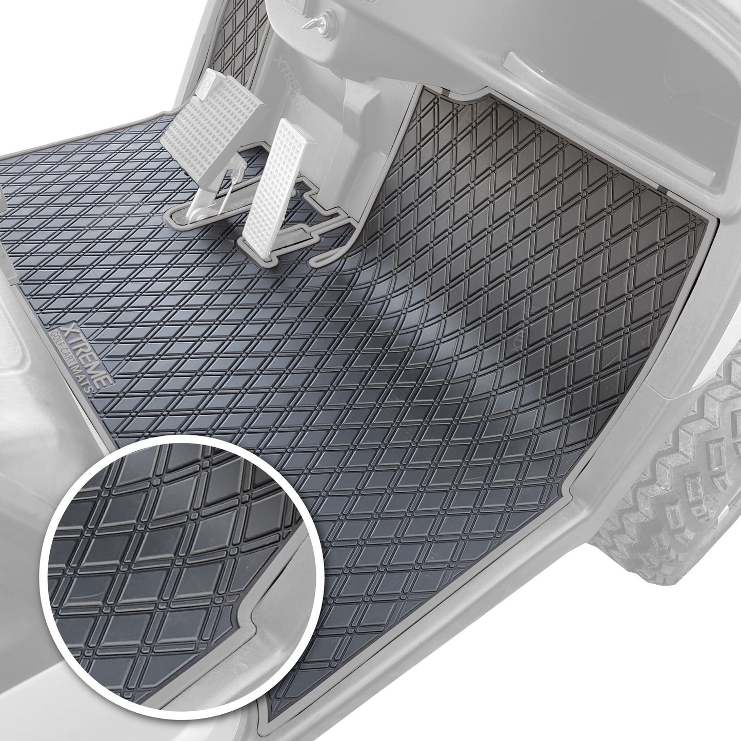 Xtreme Floor Mats for Yamaha Drive - Black/Gray