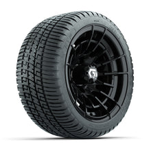 GTW® Boost Gloss Black 12 in Wheels with 205/30-12 Fusion Street Tires - Full Set