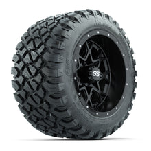 GTW® Vortex 2 Matte Black 12 in Wheels with 22X11-R12 Nomad Steel Belt Radial All-Terrain Tires – Full Set