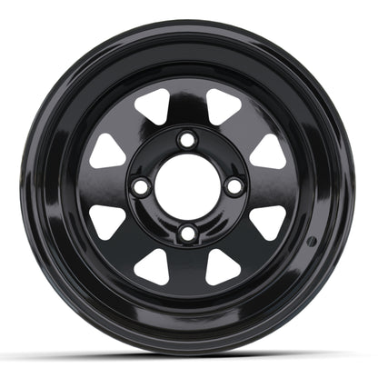 12'' Spoke Glossy Black Steel Wheel (2:5 Offset)
