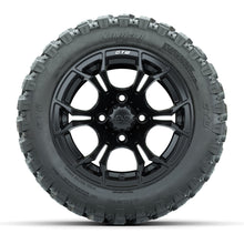 GTW® Spyder Matte Black 12 in Wheels with 22X11-R12 Nomad Steel Belt Radial All-Terrain Tires – Full Set