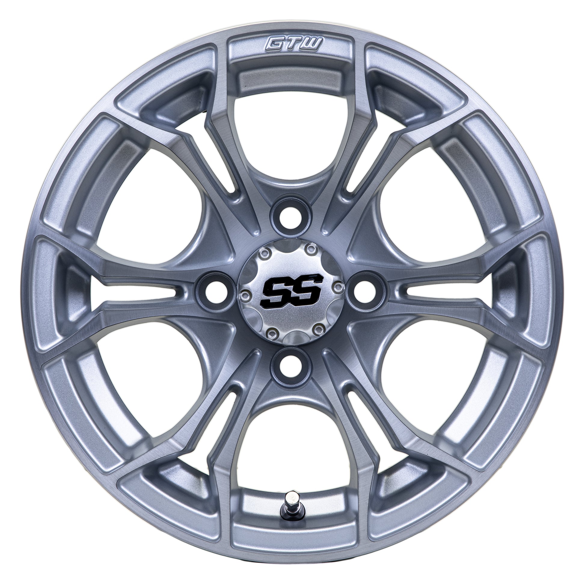 12" GTW Spyder Matte Silver with Machined Accents Wheel