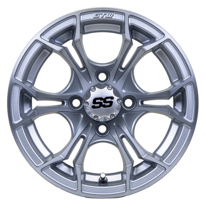 12" GTW Spyder Matte Silver with Machined Accents Wheel