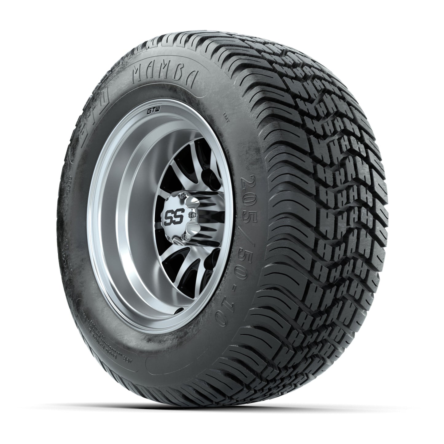 Set of (4) 10 in GTW Medusa Wheels with 205/50-10 Mamba Street Tires