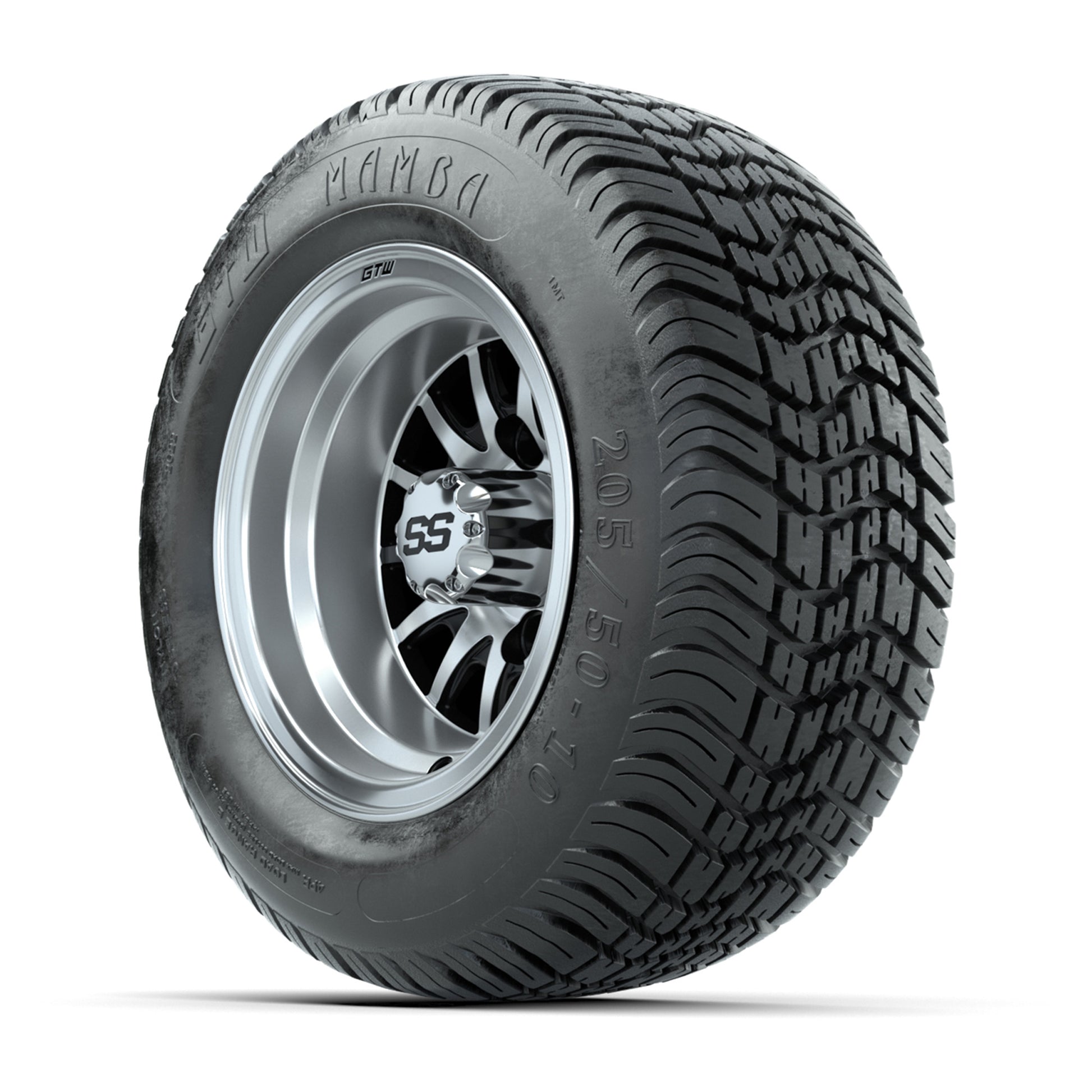 Set of (4) 10 in GTW Medusa Wheels with 205/50-10 Mamba Street Tires