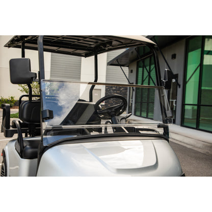 RedDot EZGO RXV with Modular Top Clear Folding 1/4" Windshield with Rubber Trim (Years 2024-Up)