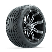 GTW Tempest Machined/Black 14 in Wheels with 225/40-R14 Fusion GTR Street Tires – Full Set