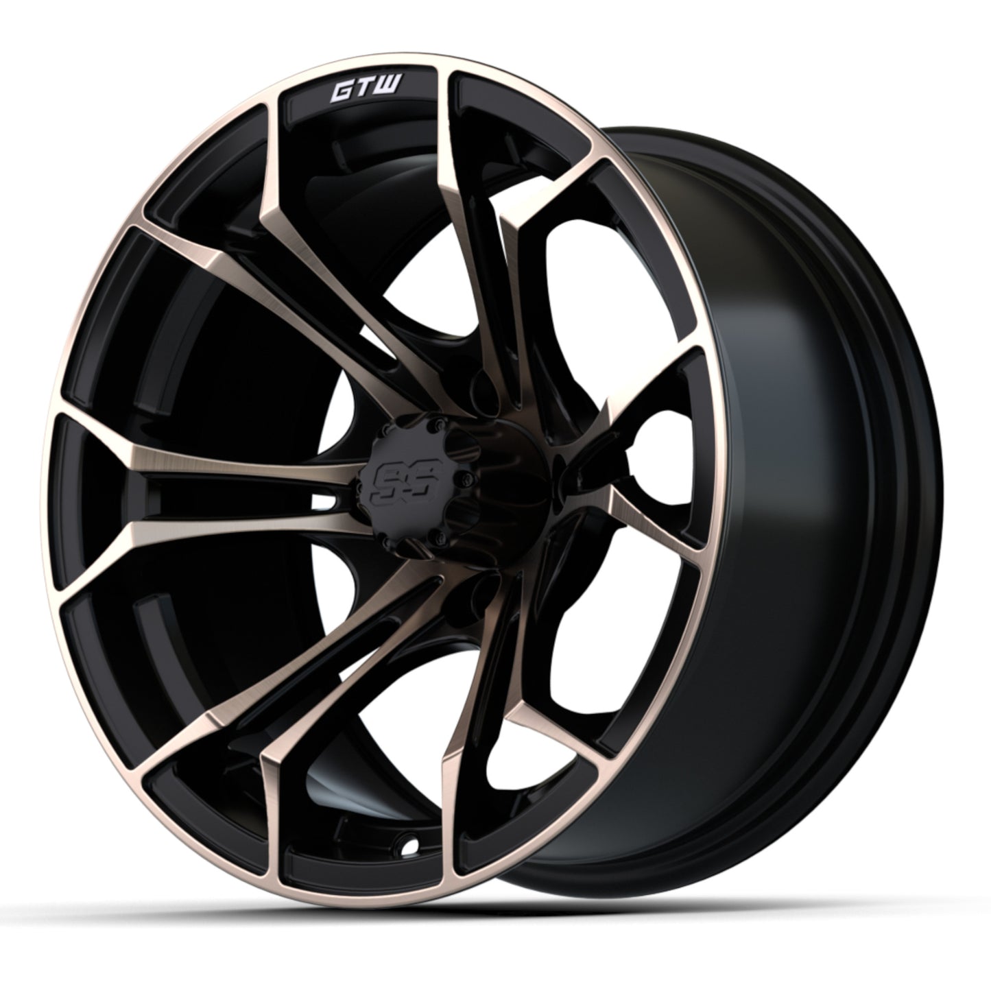 14'' GTW® Spyder Matte Black with Bronze Accents Wheel
