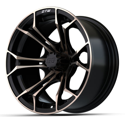 14'' GTW® Spyder Matte Black with Bronze Accents Wheel