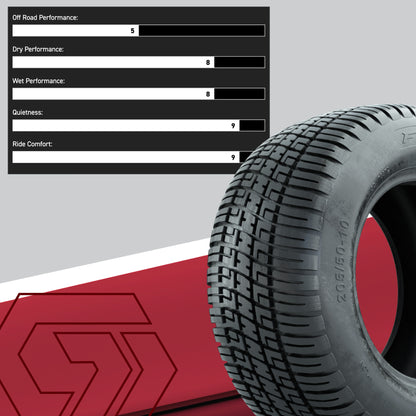 GTW Spyder Silver Brush 10 in Wheels with 205/50-10 Fusion Street Tires – Full Set
