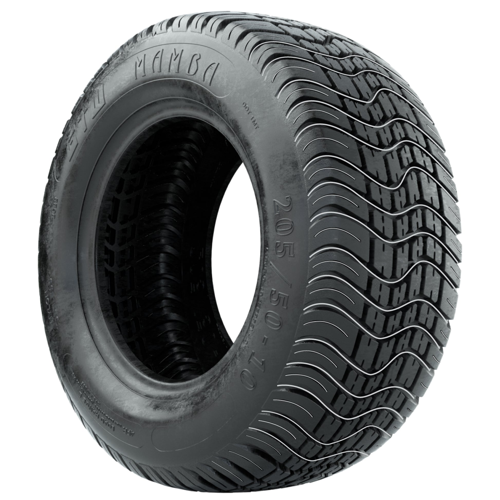 GTW Spyder Matte Black 10 in Wheels with 205/50-10 Mamba Street Tires – Full Set