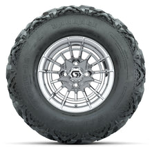 GTW® Boost Chrome 12 in Wheels with 25X10-12 Barrage Mud Tires – Full Set